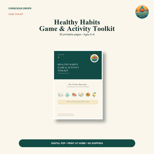 Healthy Habits Game & Activity Toolkit Ages 5-8 - 50 Printable Pages
