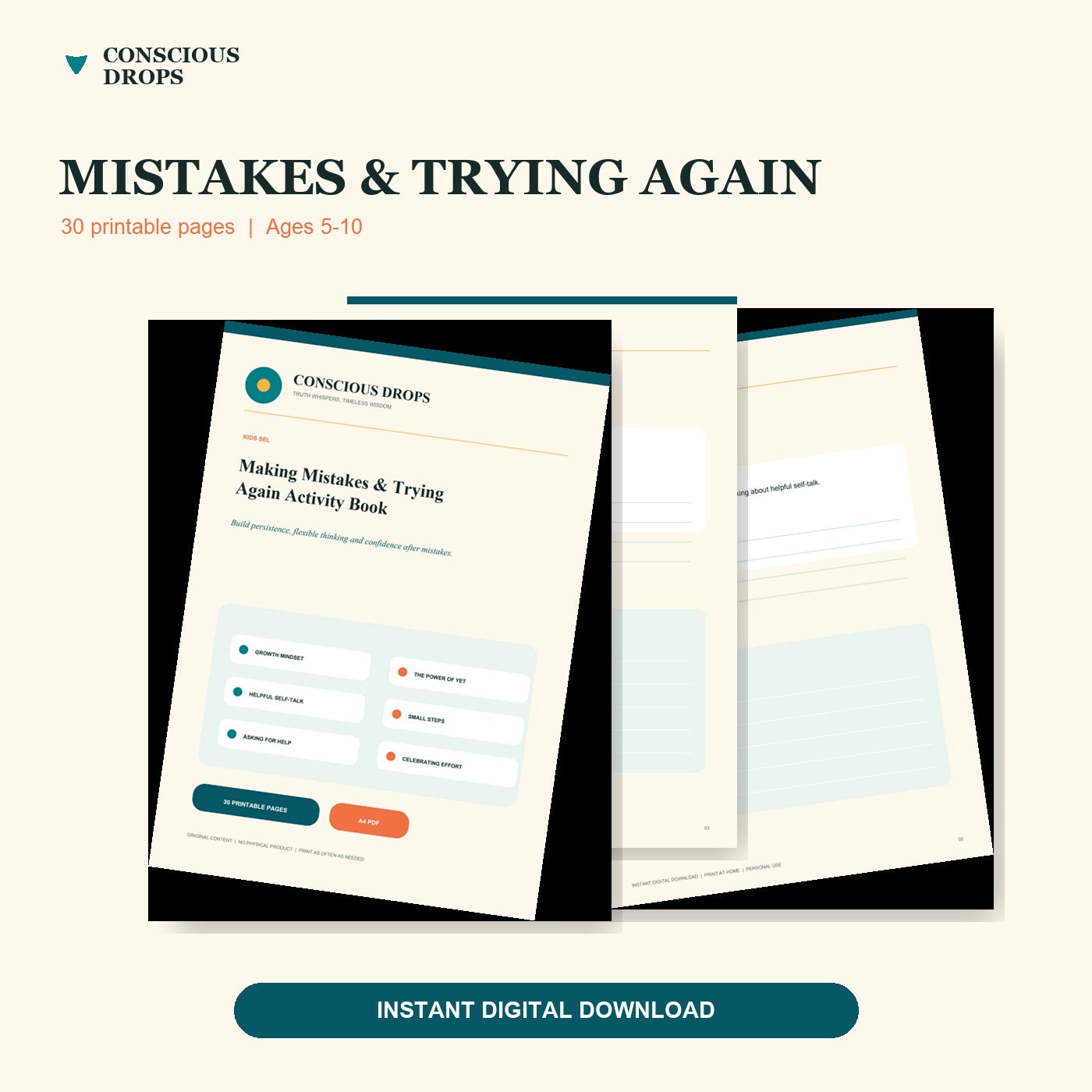 Making Mistakes & Trying Again Activity Book
