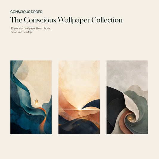 The Conscious Wallpaper Collection — 18 Premium Screen Backgrounds