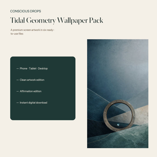 Tidal Geometry Premium-Hintergrundbildpaket – Telefon, Tablet & Desktop