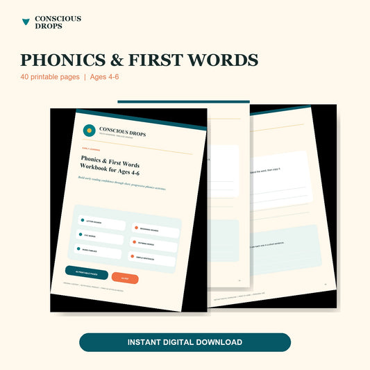 Das Phonics & First Words Arbeitsbuch für Kinder von 4-6 Jahren