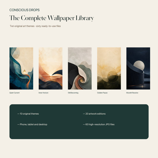 The Complete Conscious Drops Wallpaper Library — 60 Files
