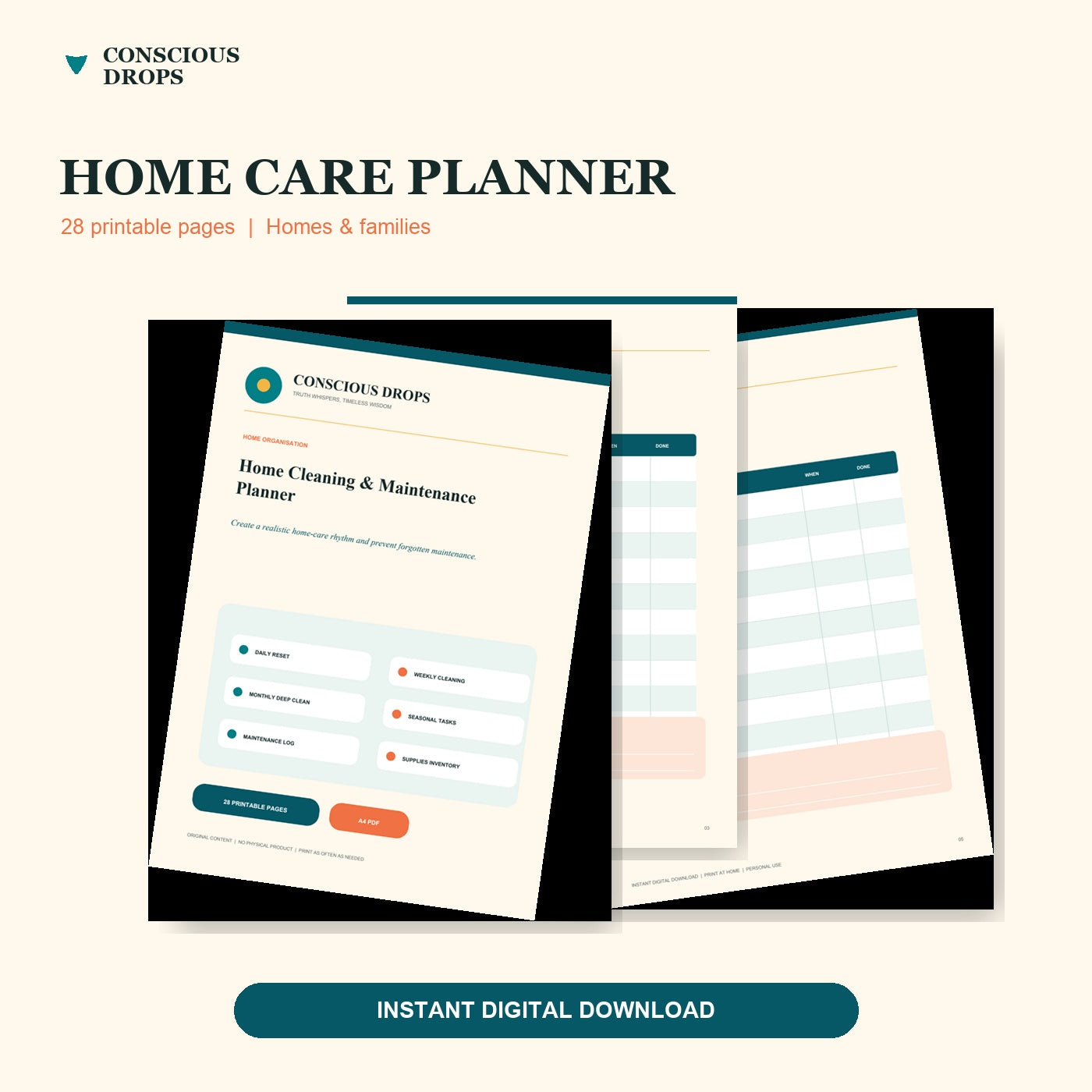Home Cleaning & Maintenance Planner
