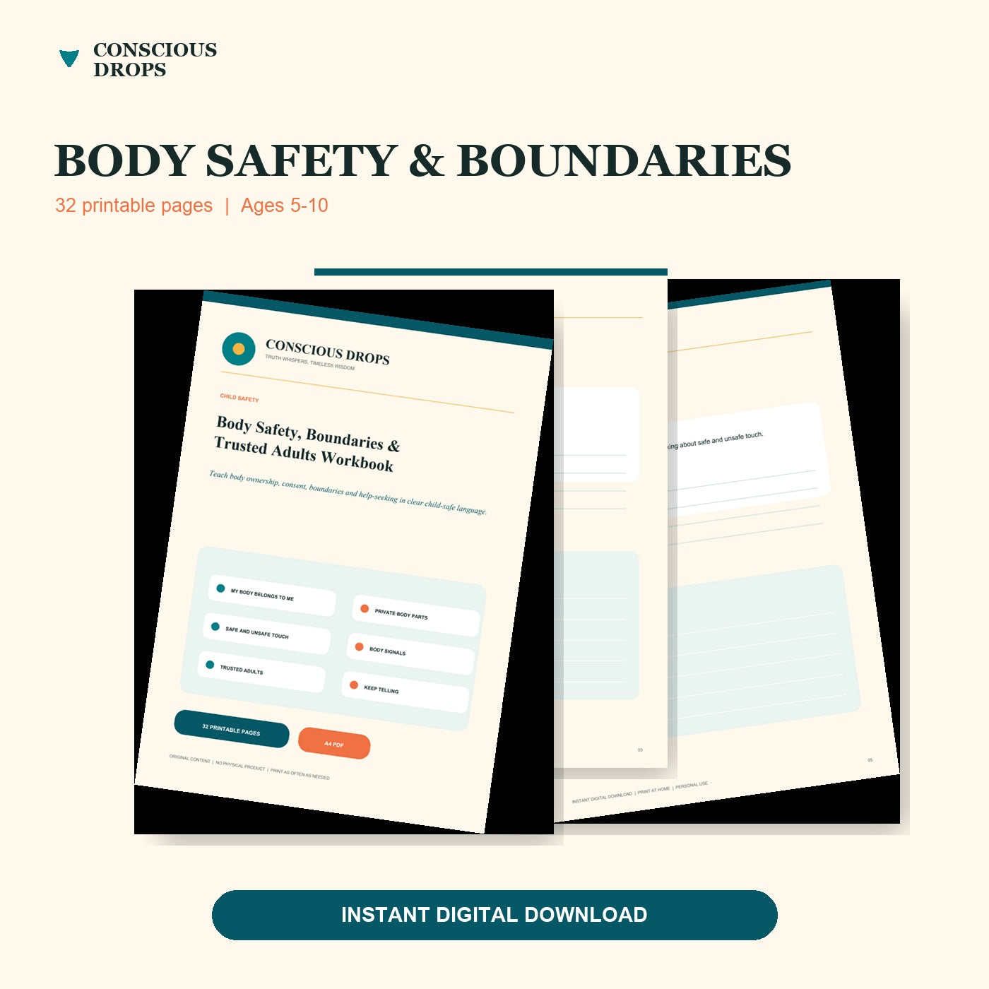 Body Safety, Boundaries & Trusted Adults Workbook