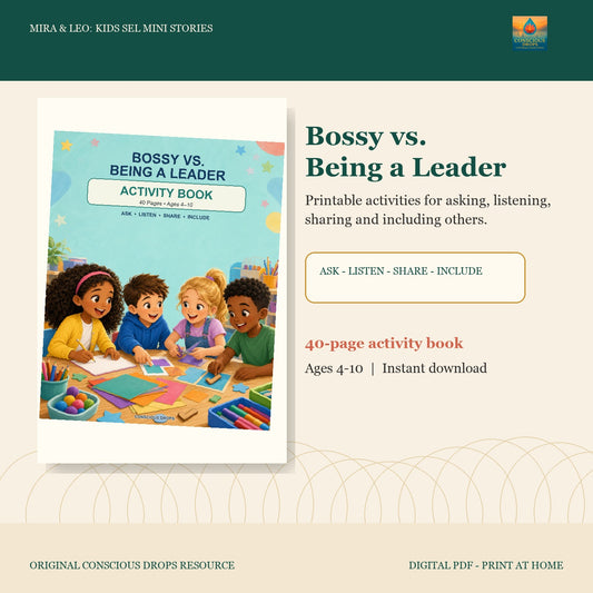Bossy vs. Being a Leader - 40-Page Kids SEL Activity Book