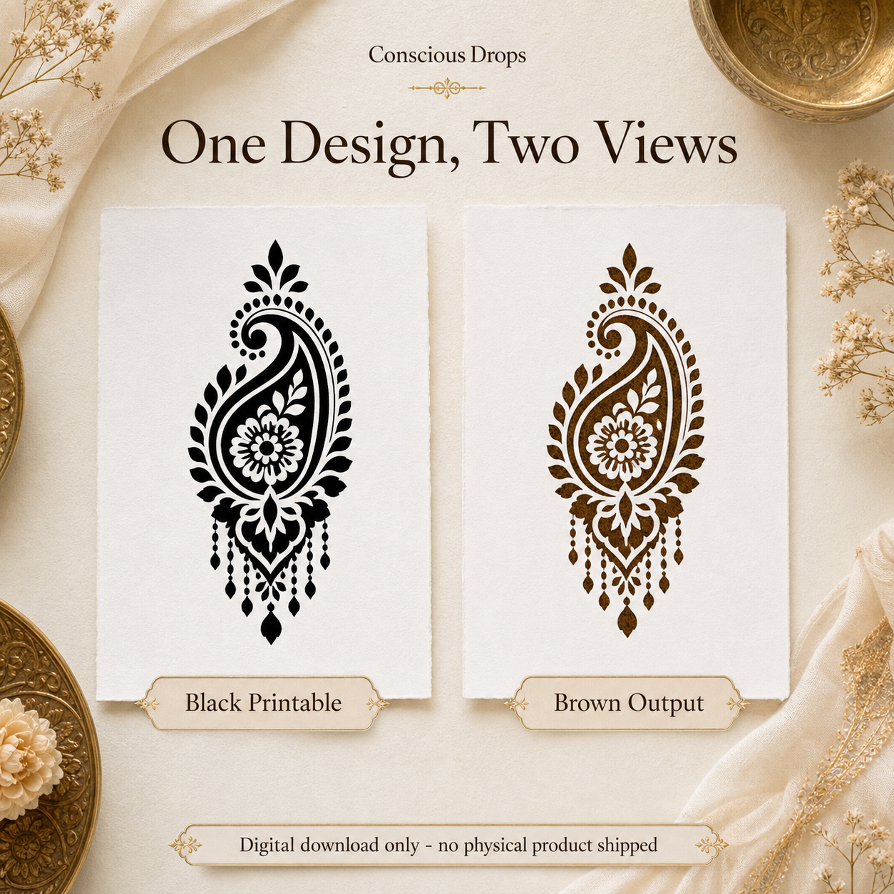 Mehendi Stencil Designs Pack - 20 Bridal Designs