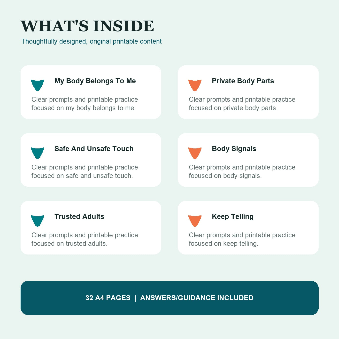 Body Safety, Boundaries & Trusted Adults Workbook