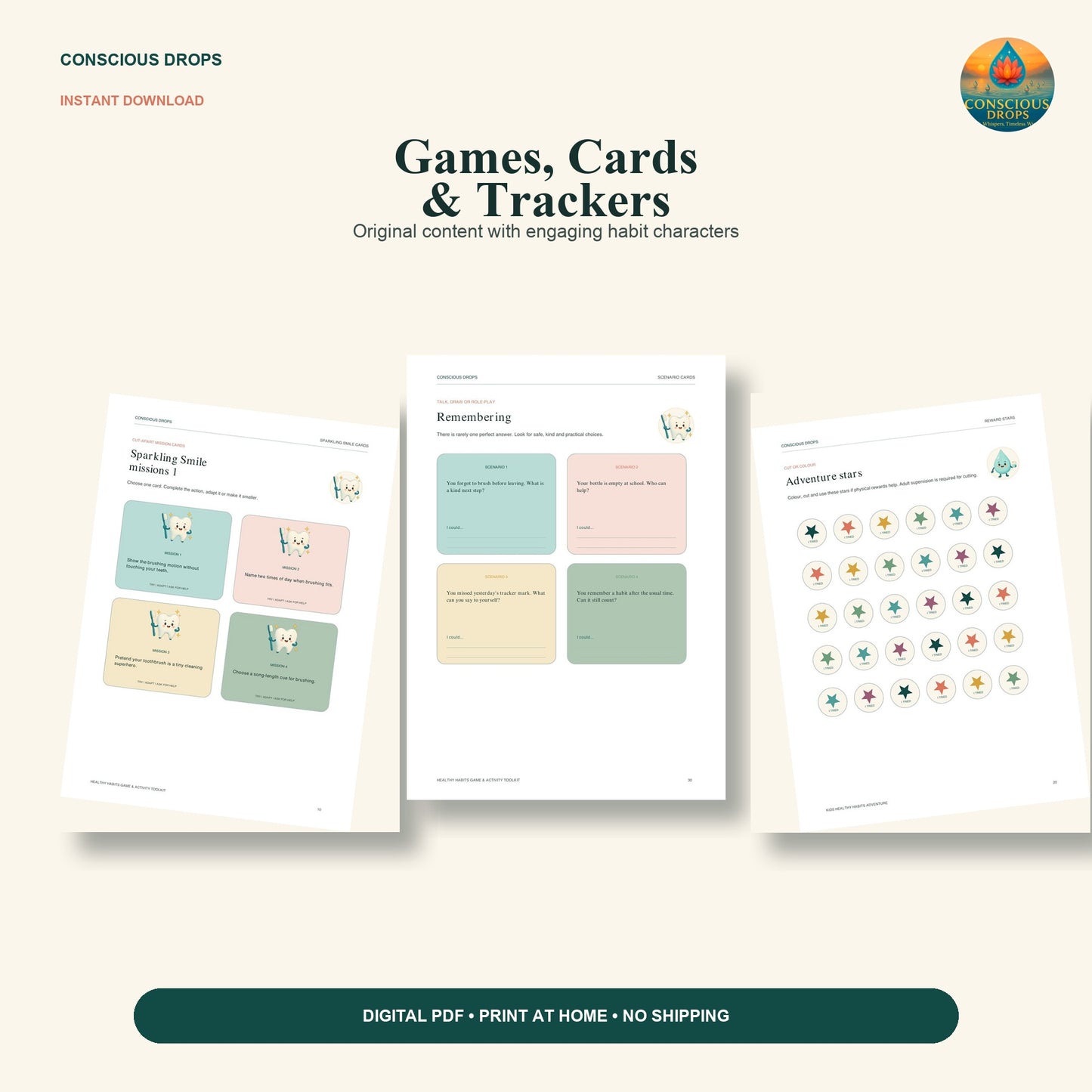 Complete Healthy Habits Bundle Ages 5-8 - Workbook + Game Toolkit