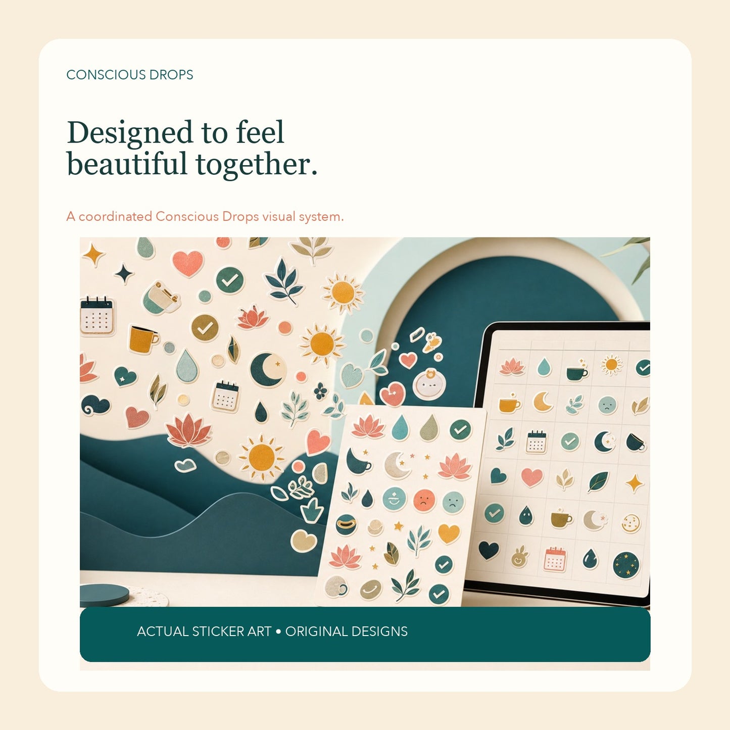 Mindful Moments Digitale Sticker-Sammlung – 48 transparente PNGs
