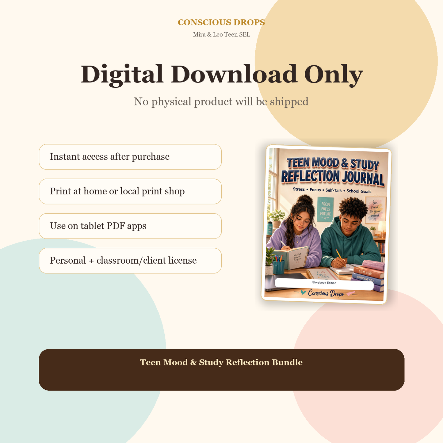 Teen Mood & Study Reflection Bundle