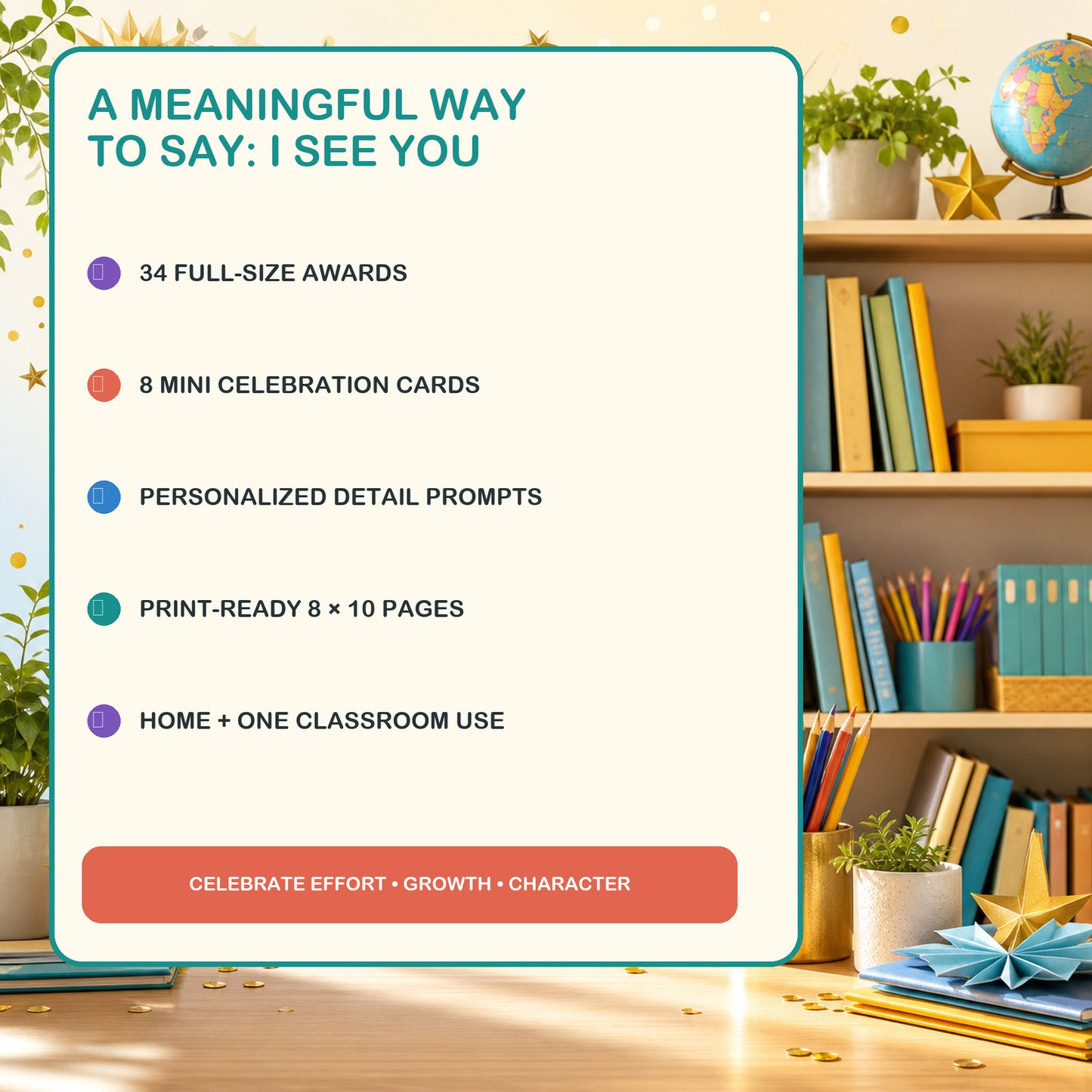 Classroom Celebration Awards - 40 Printable Kids Certificates