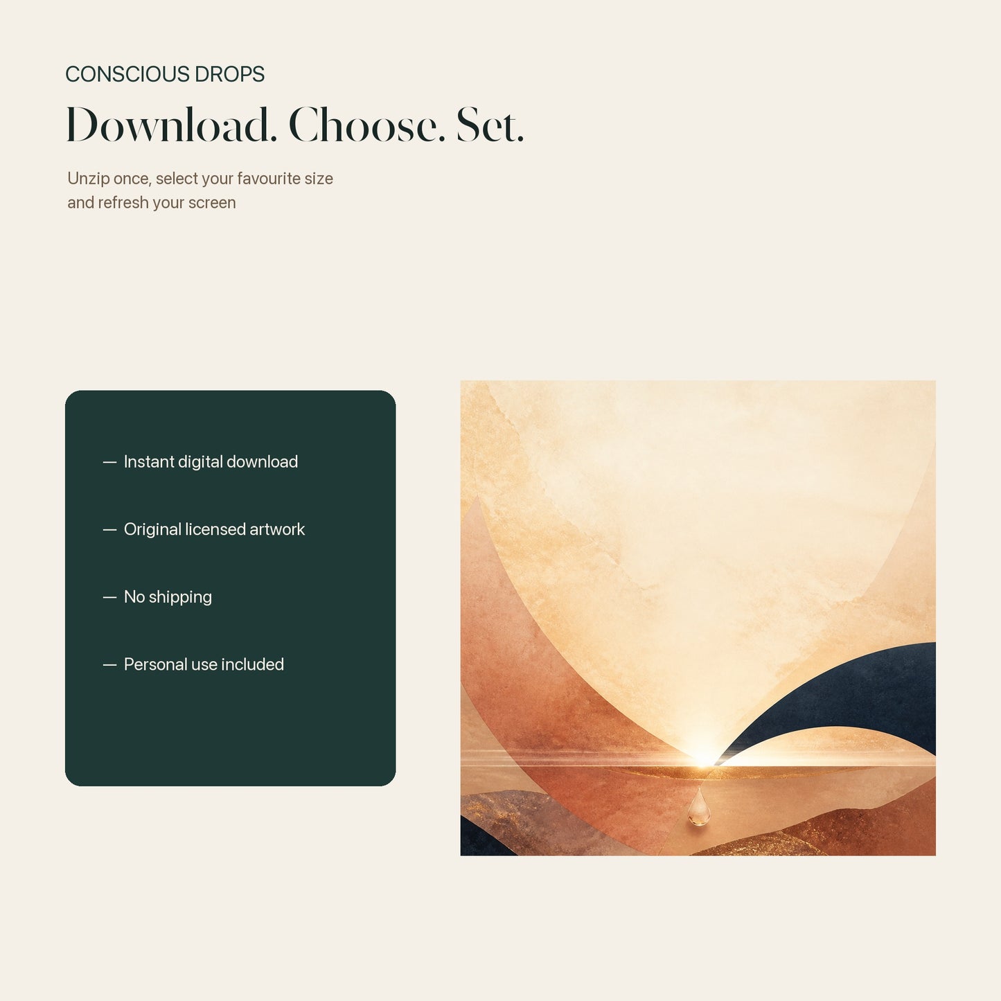 The Conscious Wallpaper Collection — 18 Premium Screen Backgrounds