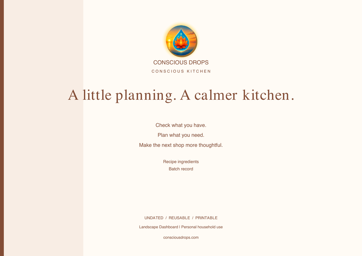 Homemade Masala Recipe & Batch Planner — Landscape Dashboard — back cover