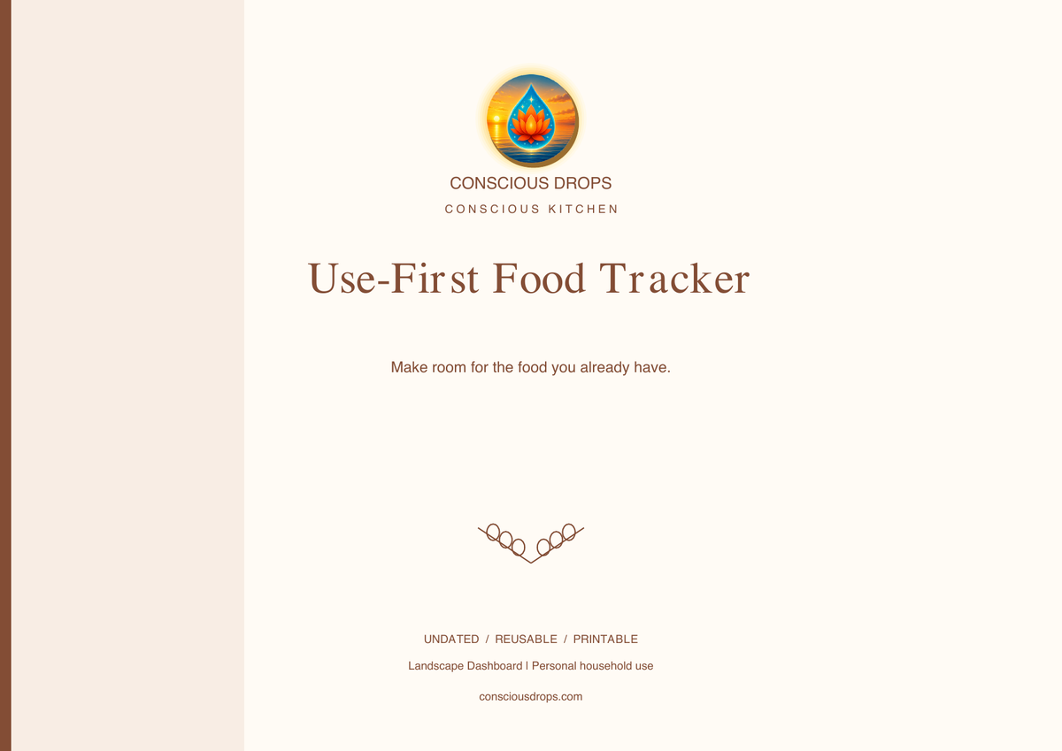 Use-First Food Tracker — Landscape Dashboard — front cover