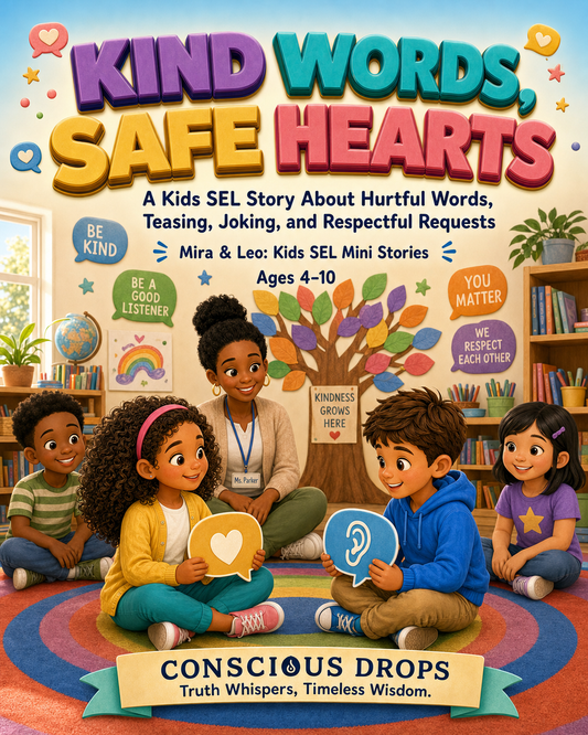 Kind Words, Safe Hearts – Kids SEL Storybook About Joking, Teasing and Repair