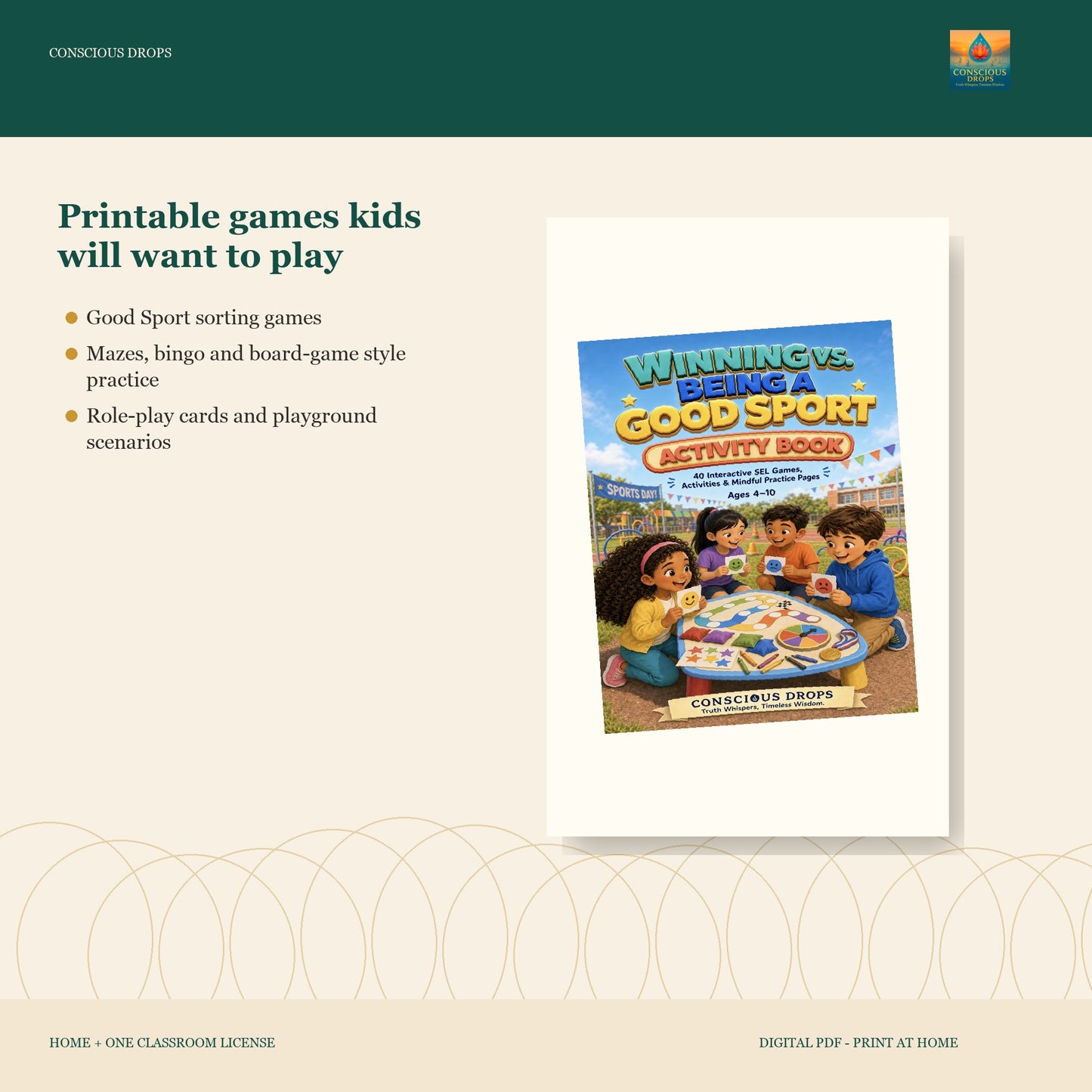 Winning vs. Being a Good Sport — 40-Page Activity Book