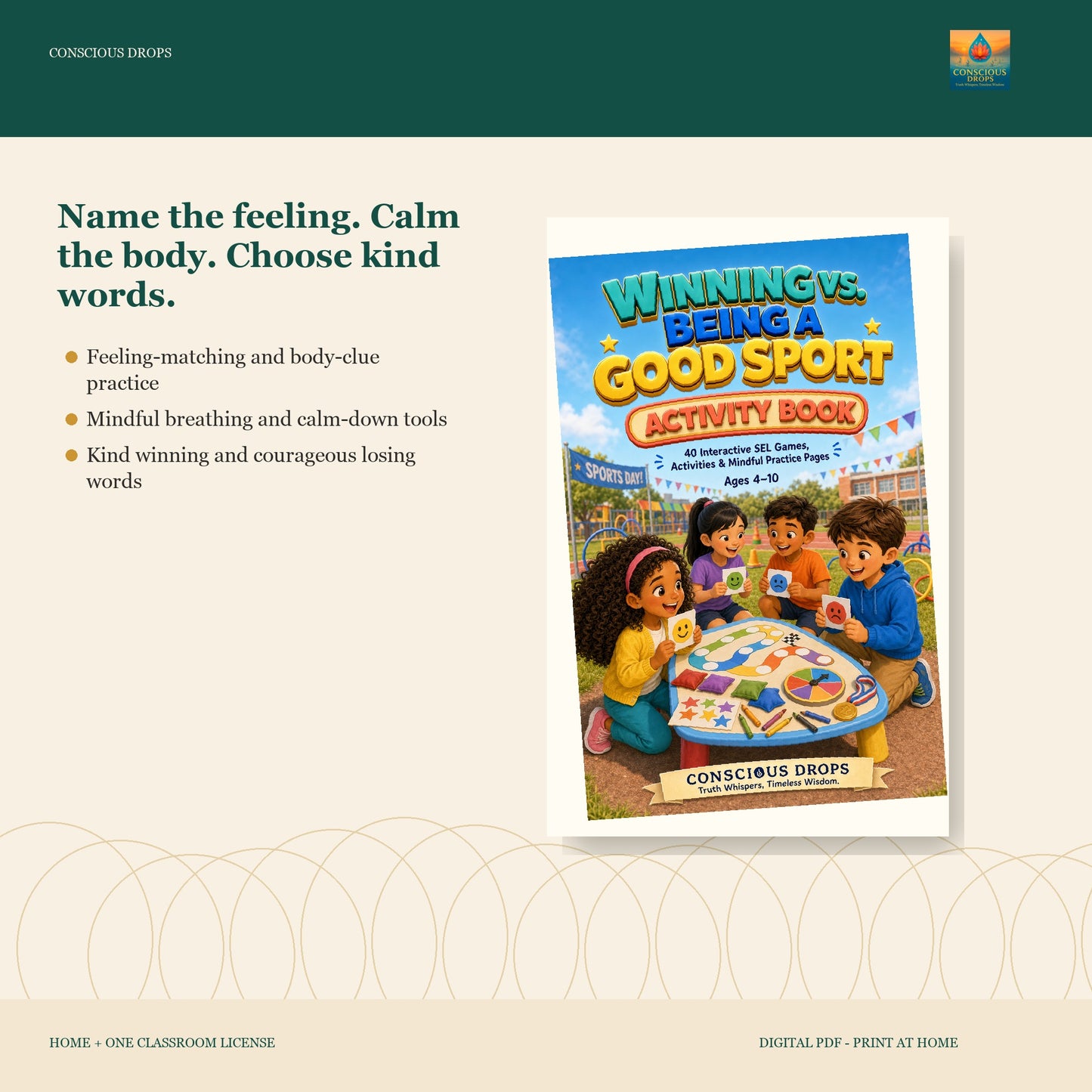Winning vs. Being a Good Sport — 40-Page Activity Book