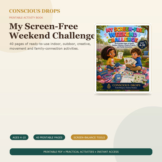 My Screen-Free Weekend Challenge — 40-Page Printable Activity Book