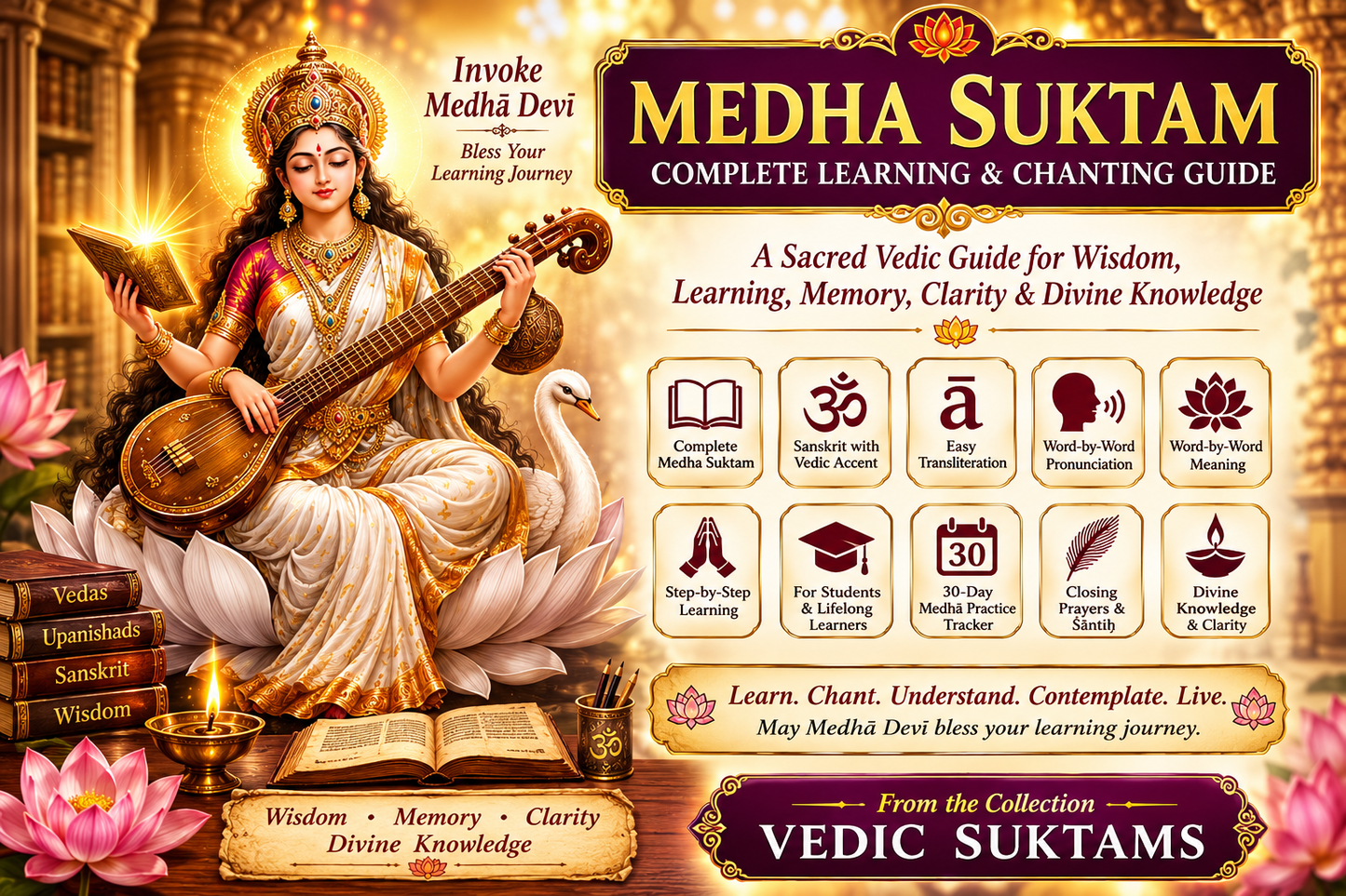 Medha Suktam — Complete Learning & Chanting Guide || A Sacred Vedic Guide for Wisdom, Learning, Memory, Clarity & Divine Knowledge