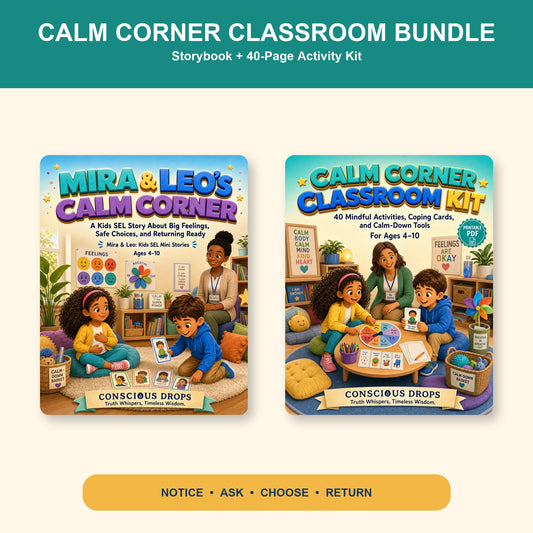Calm Corner Classroom Bundle – Mira & Leo SEL Storybook + 40-Page Activity Kit