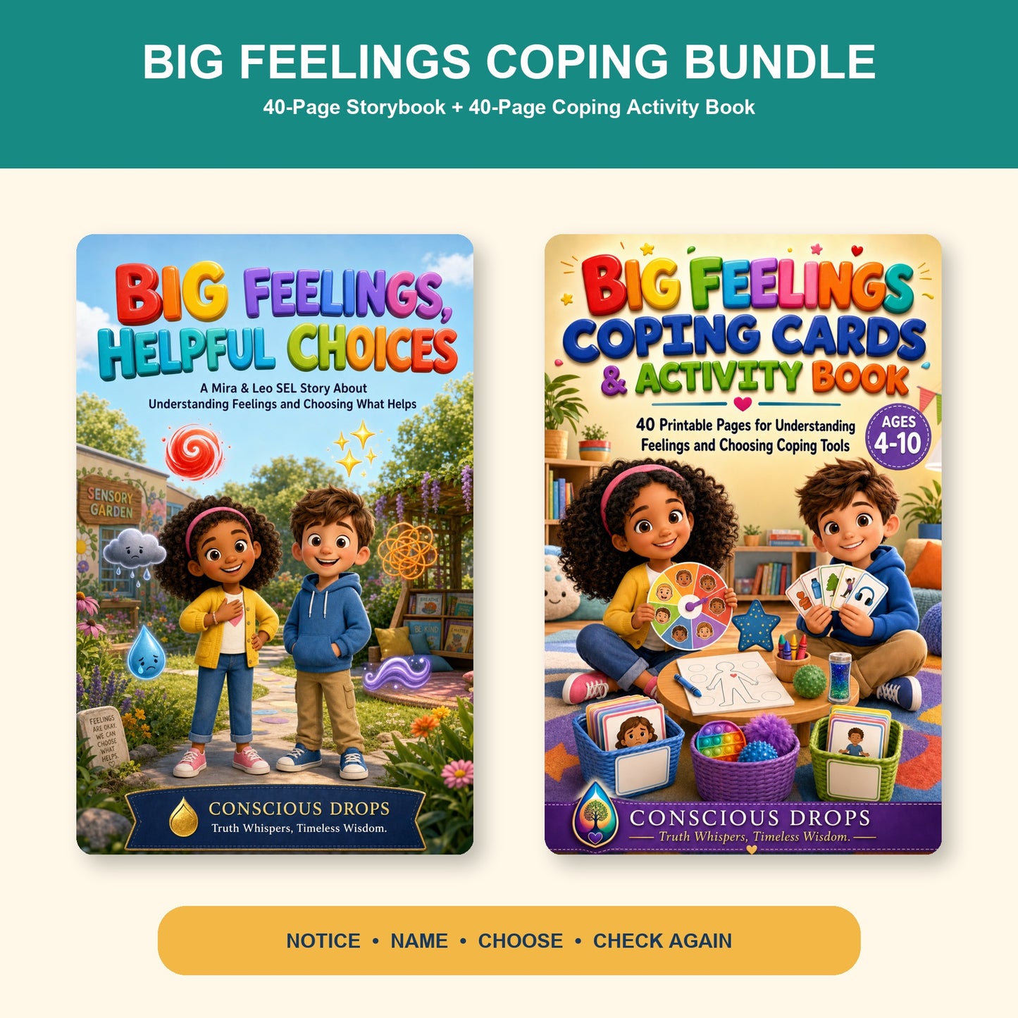 Big Feelings Coping Cards & Activity Book for Kids