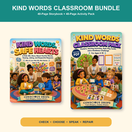 Kind Words Classroom Pack for Kids - SEL Storybook, Posters, Role-Play Cards & Printable Activities