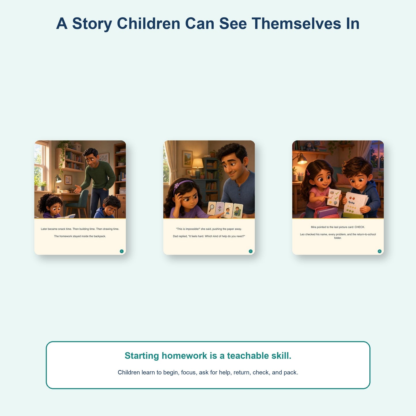 Homework, One Step at a Time! | Kids SEL Story About Starting, Focus, Help and Finishing