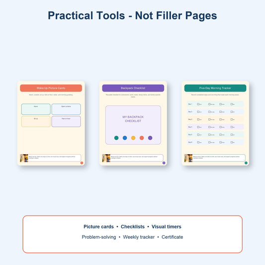 My Morning Routine Tracker for Kids - Visual Cards, Checklists & Printable Activities