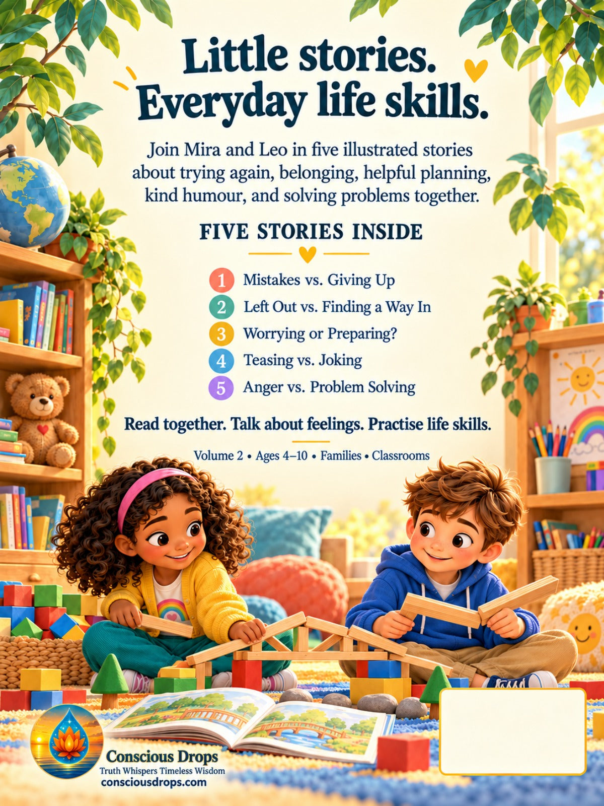 Mira and Leo Little Stories Big Life Skills Volume 2 back cover