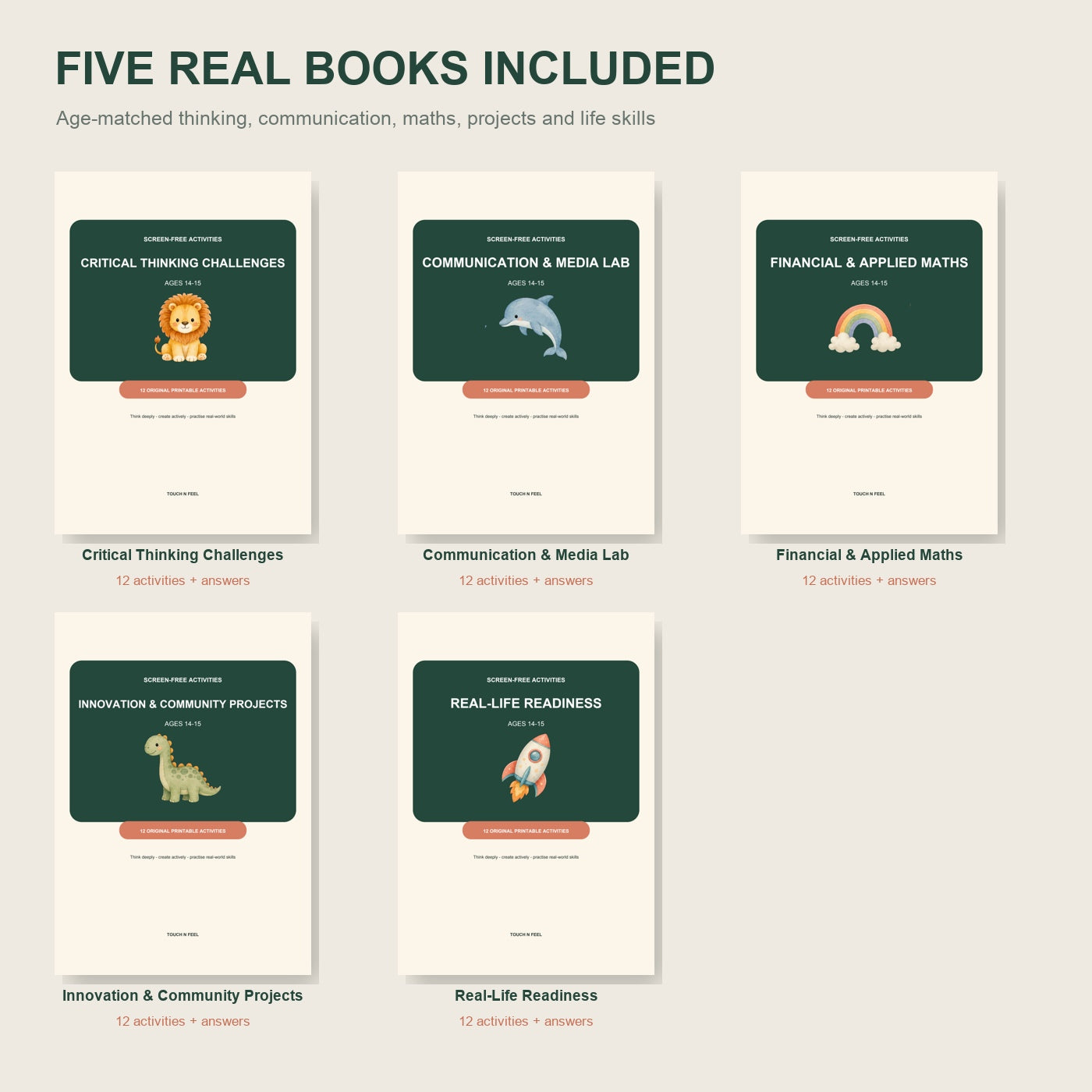 Screen-Free Real-Life Skills Bundle for Ages 14-15 - 60 Activities