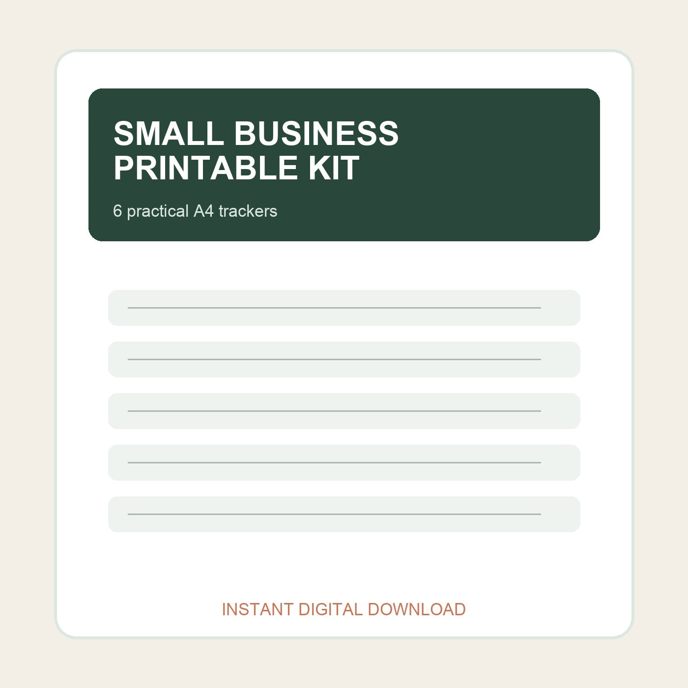 Free Small Business Printable Starter Kit - Orders, Expenses & Planning