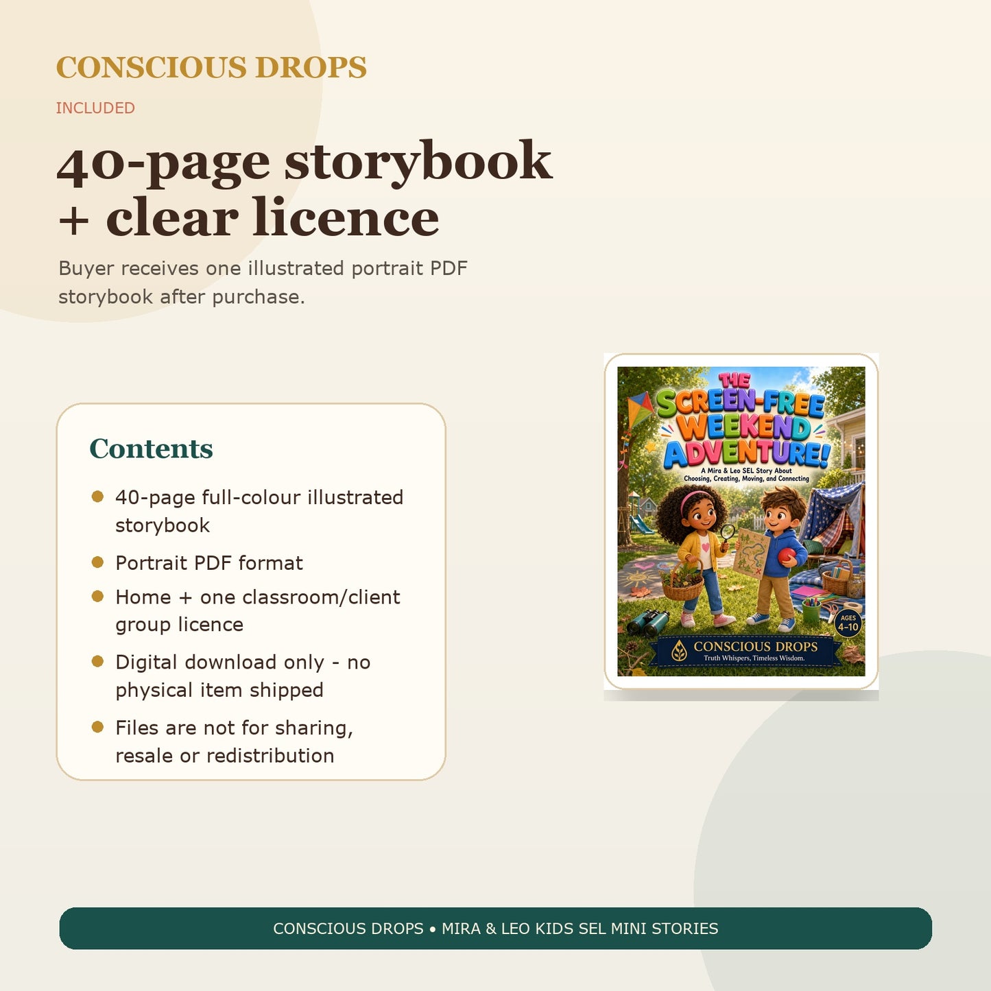 The Screen-Free Weekend Adventure — 40-Page Kids SEL Storybook